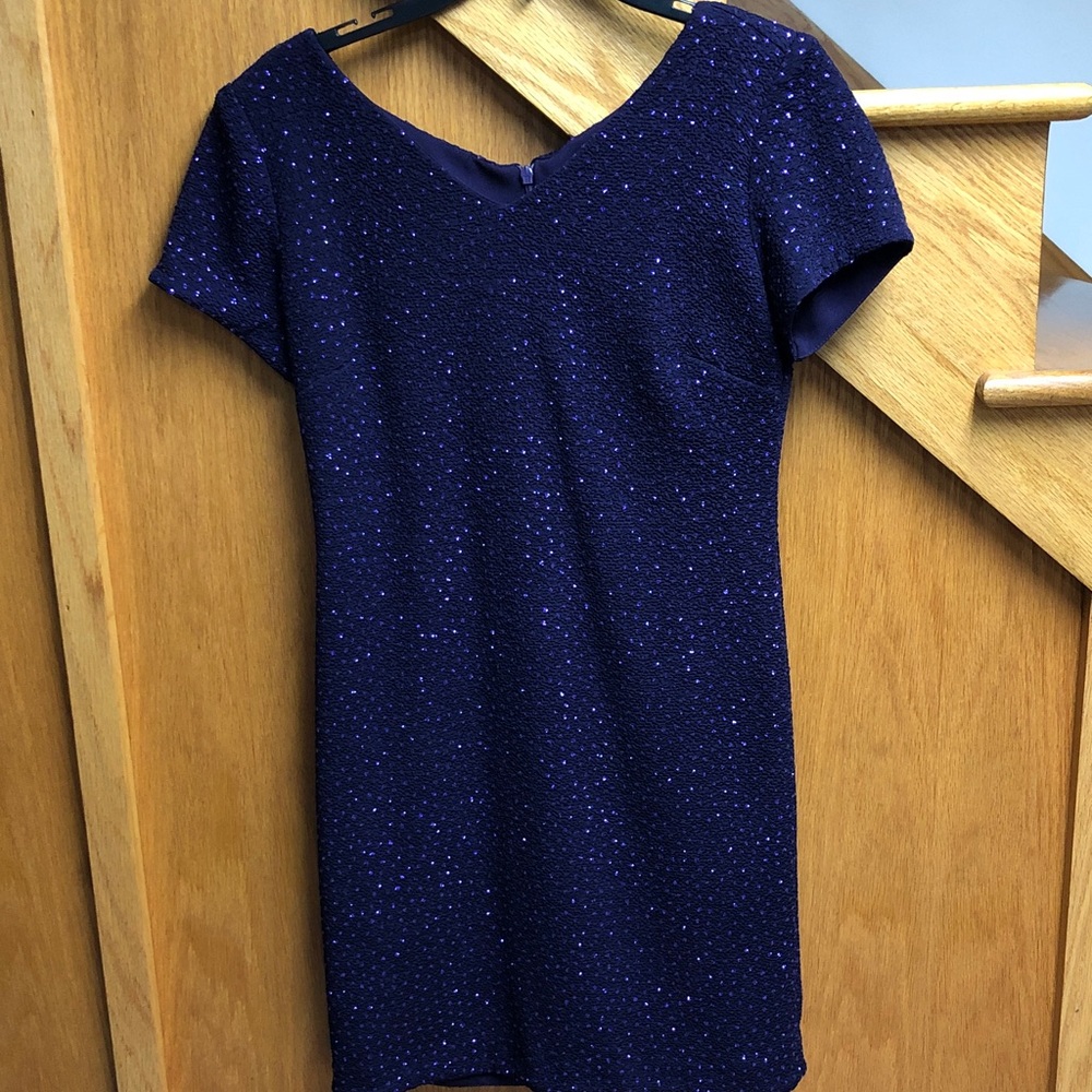 Jessica Howard Sparkling Deep Purple Mini Dress